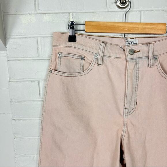 J.Crew Pink Light Faded Wash High Rise Straight Leg Denim Size 31 - Picture 3 of 8